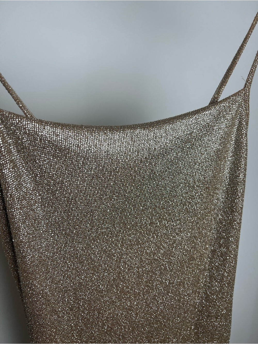 Topshop Gold Glitter Mini Dress - Picture 2 of 5